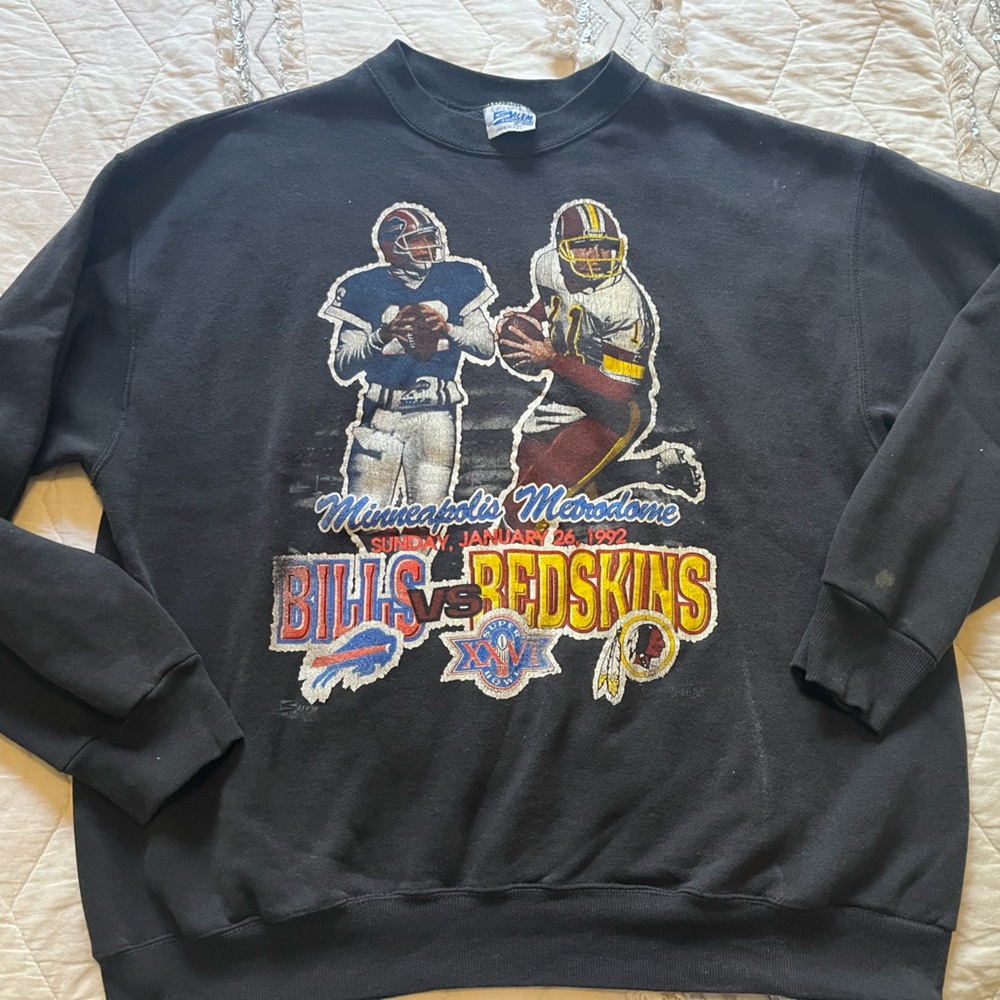 XL CREWNECK VINTAGE SWEATSHIRT NFL Washington Redskins Buffalo Bills Super Bowl